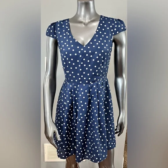 slim fit dress slacks Swing My Way Polka Dot Dress